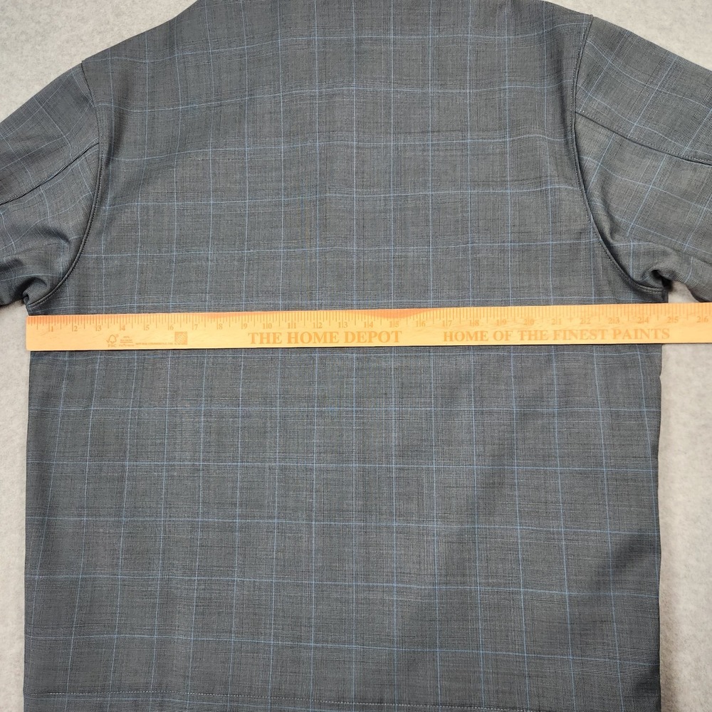 Vintage Tiger Woods Jacket Mens Large Blue Window Pane Plaid Nike Golf Full Zip - Picture 13 of 14